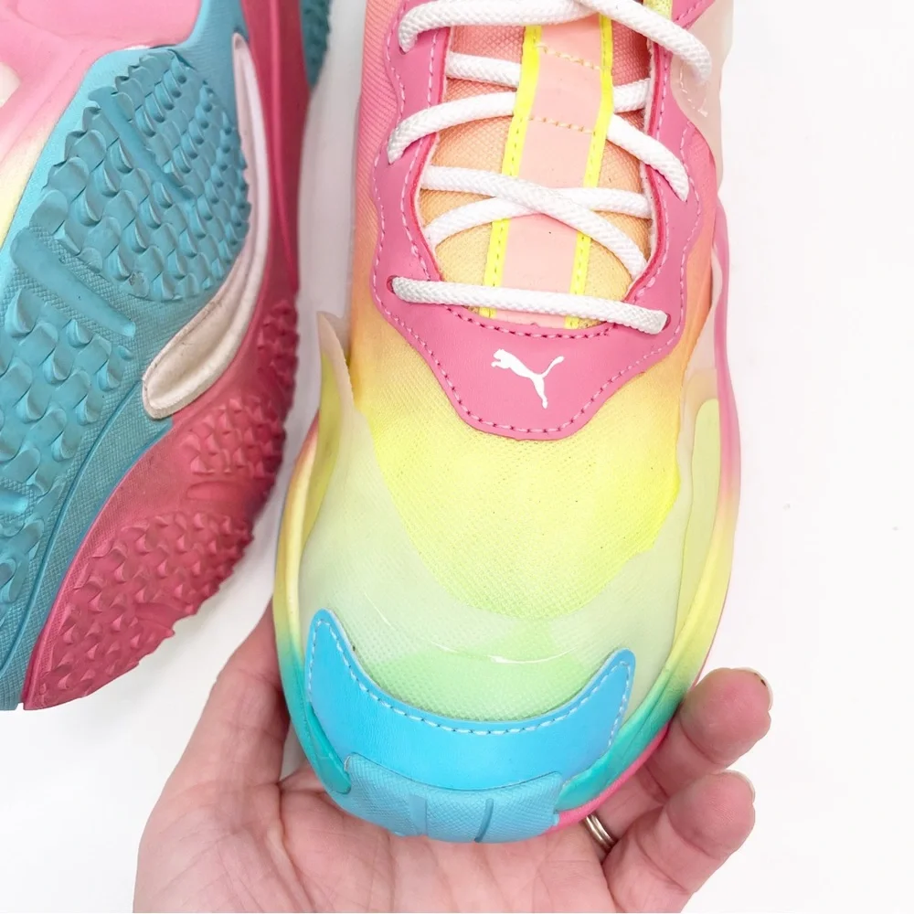 Puma For Free People Movement Rainbow Tie-Dye Rise Sneakers - Picture 9 of 10